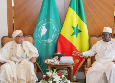 رئيس السنغال يستقبل زعيم الزاوية التجارية (فيسبوك/ الترا جزائر)