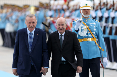 الرئيس الجزائري في ضيافة نظيره التركي (تصوير: آدم ألتان/فرانس برس)