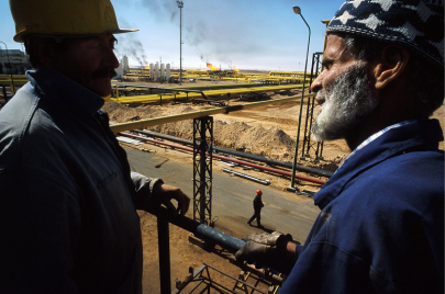 حقول النفط بمنطقة حاسي مسعود بورقلة (الصورة: Getty)
