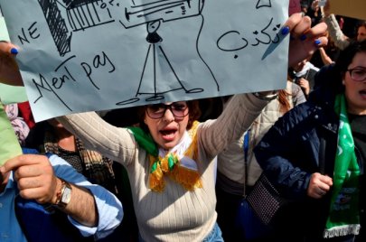 احتجاجات الصحافيين الجزائريين (رياض كرامدي/أ.ف.ب)