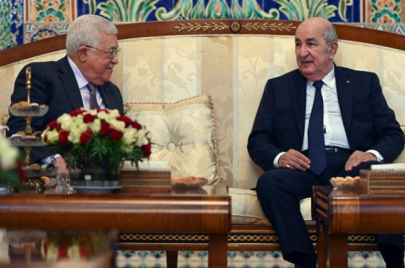 الرئيس تبون يستقبل نظيره الفلسطيني (الصورة: أندبندنت عربي)