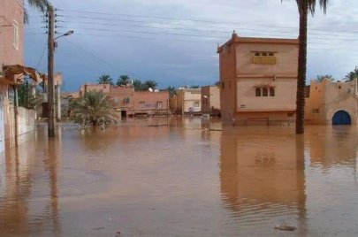 (الصورة: فيسبوك) أمطار في جنوب الجزائر