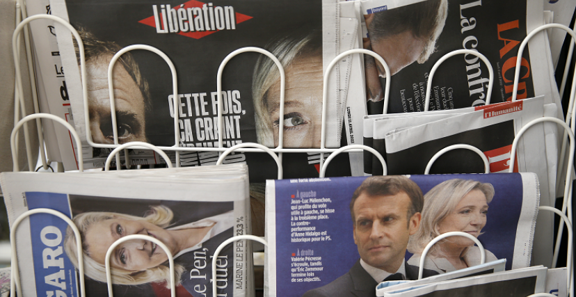 إيمانويل ماكرون ومارين لوبان في الجولة الثانية من الرئاسيات الفرنسية (الصورة: Getty)