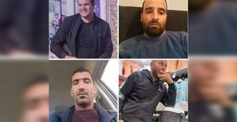 صور الصيادين الأربعة الذين قضوا في انفجار لغم تقليدي بخنشلة (فيسبوك/الترا جزائر)