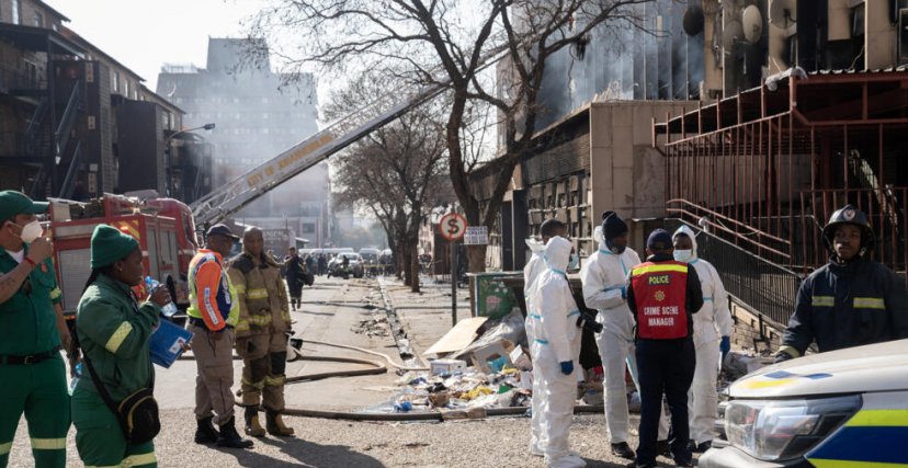 مقتل عشرات الأشخاص في حريق مهول بمبنى وسط جوهانسبرغ