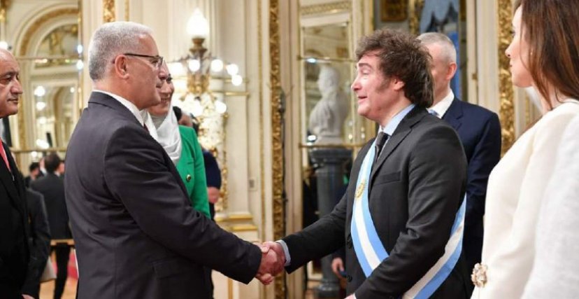 (الصورة: فيسبوك) إبراهيم بوغالي يلتقي رئيس الأرجنتين
