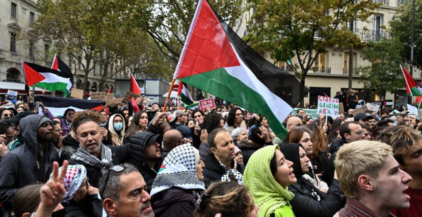 مسيرات داعمة لفلسطين في باريس (الصورة: فرانس 24)